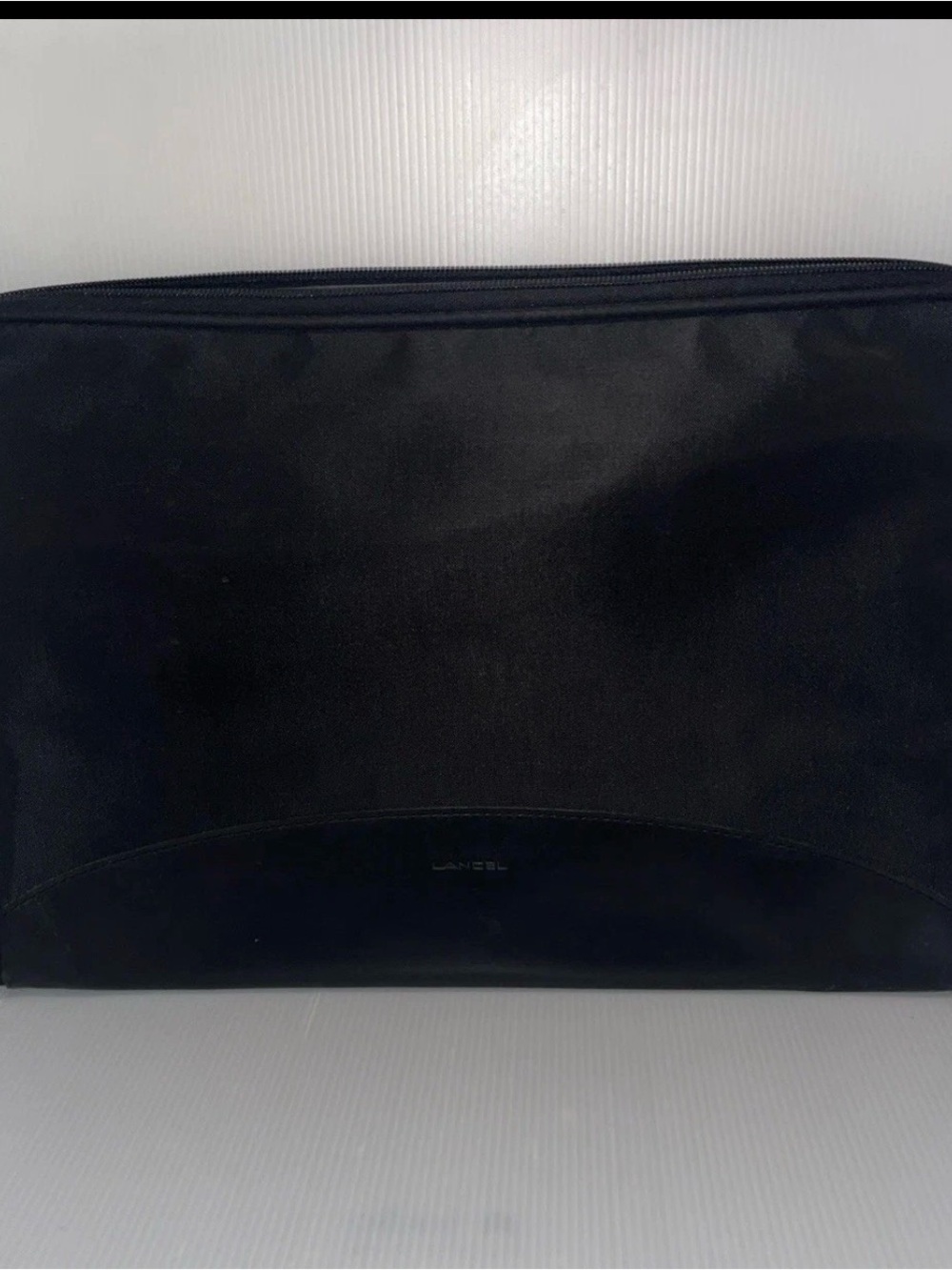 Lancel Black Laptop/Portfolio Soft Zip Case 15X11”